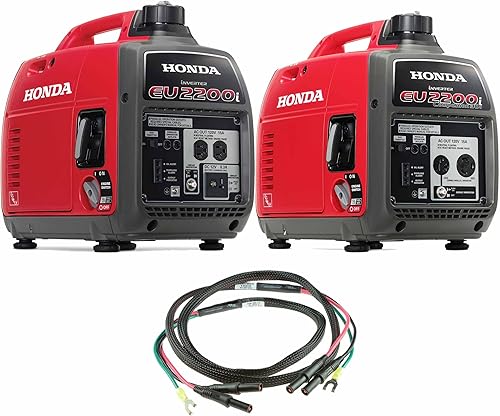 Honda EU2200i 2200W Portable Inverter Generator w. Companion and Parallel Cables