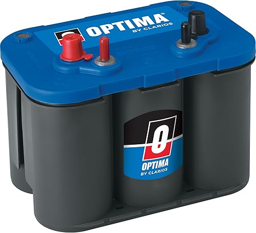 OPTIMA® Batteries High Performance 34M BLUETOP® Sealed AGM Boat and RV Starting Battery, 800 CCA, Dual Terminal, Maintenance Free, Versatile Mounting