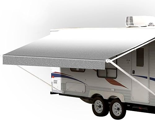 SunWave- RV Awning Fabric Replacement | RV Electric Awning Fabric Replacement | Premium Vinyl RV Canopy | Awning Replacement (18', Grey Fade)