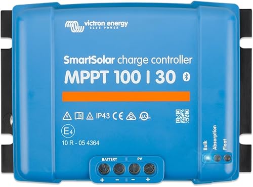 Victron Energy SmartSolar MPPT Solar Charge Controller (Bluetooth) - Charge Controllers for Solar Panels - 100V, 30 amp, 12/24-Volt